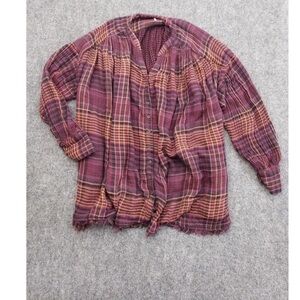 Plaid Long Sleeve Women's Top